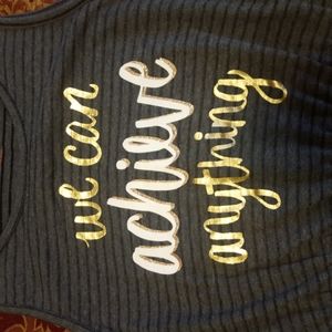 "We Can Achieve Anything" sleeveless striped dress, girls XL (14/16)